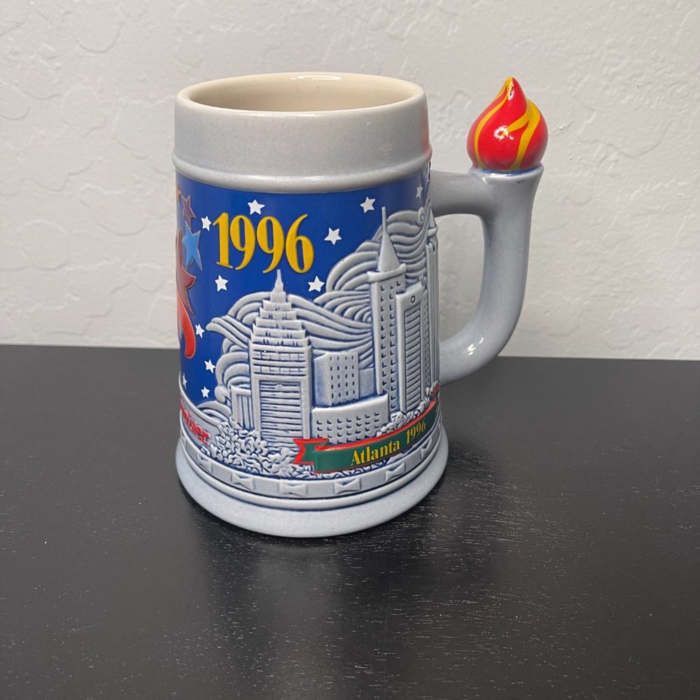 Vintage Budweiser Atlanta 1996 Beer Stein Mug - Picture 4 of 9